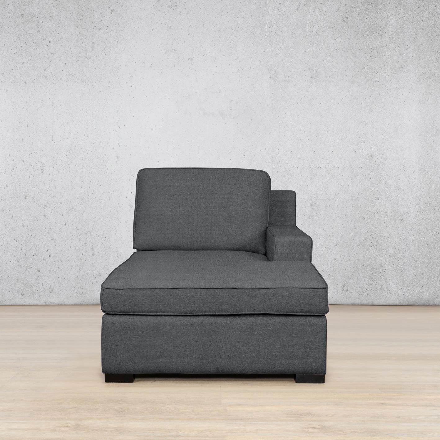 Rome Fabric Chaise Left Arm Fabric Sofa Leather Gallery | Space Grey