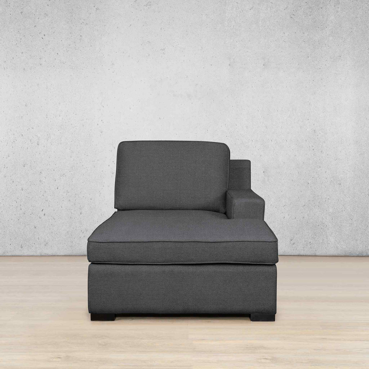 Rome Fabric Chaise Left Arm Fabric Sofa Leather Gallery Space Grey