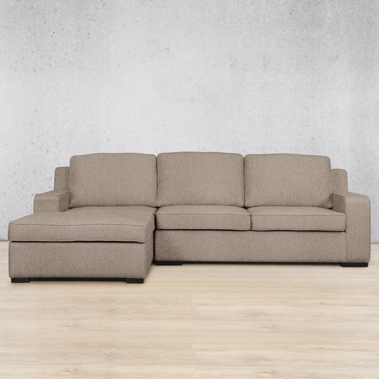 Rome Fabric Sofa Chaise Sectional - LHF Fabric Corner Suite Leather Gallery Kenya Sand