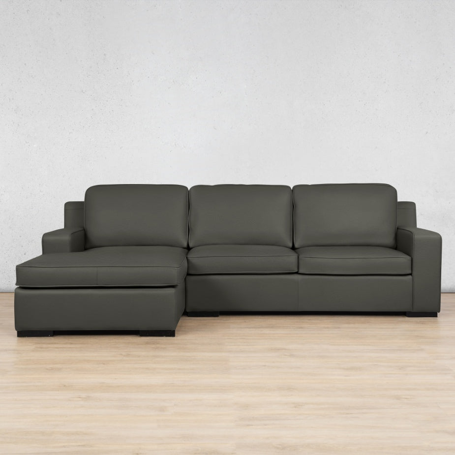 Rome Leather Sofa Chaise Sectional - LHF Leather Sectional Leather Gallery Czar Anthracite