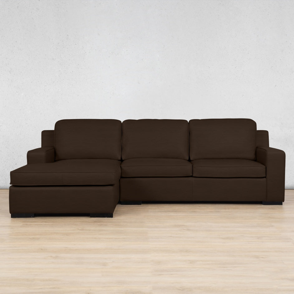 Rome Leather Sofa Chaise Sectional - LHF Leather Sectional Leather Gallery Czar Chocolate
