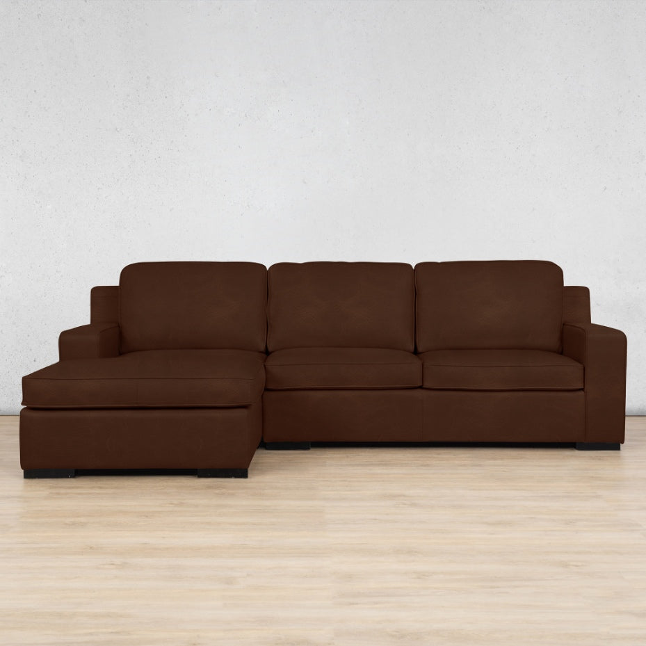 Rome Leather Sofa Chaise Sectional - LHF Leather Sectional Leather Gallery Royal Cognac