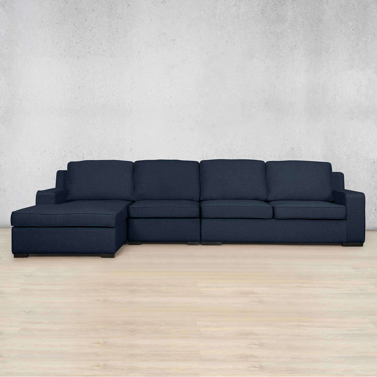 Rome Fabric Sofa Chaise Modular Sectional - LHF Fabric Corner Suite Leather Gallery Kenya Navy Blue