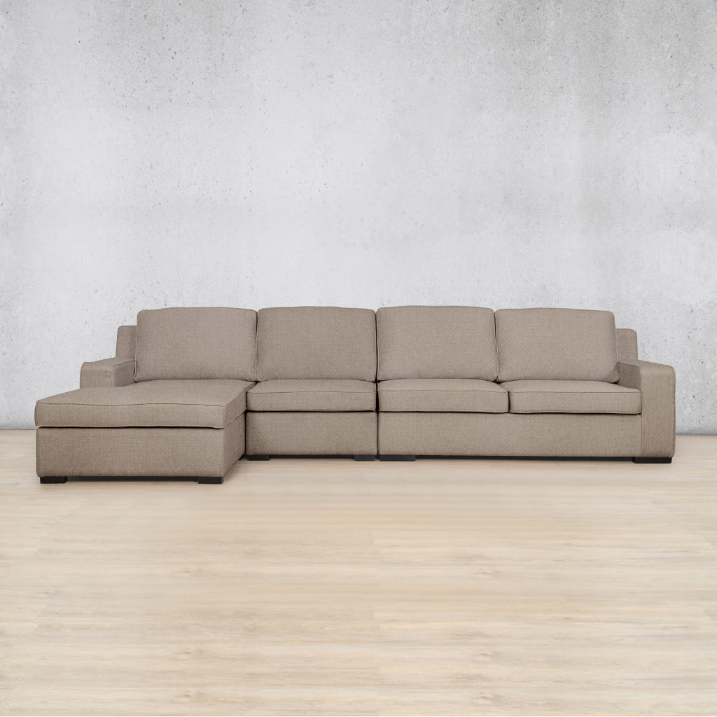 Rome Fabric Sofa Chaise Modular Sectional - LHF Fabric Corner Suite Leather Gallery Kenya Sand