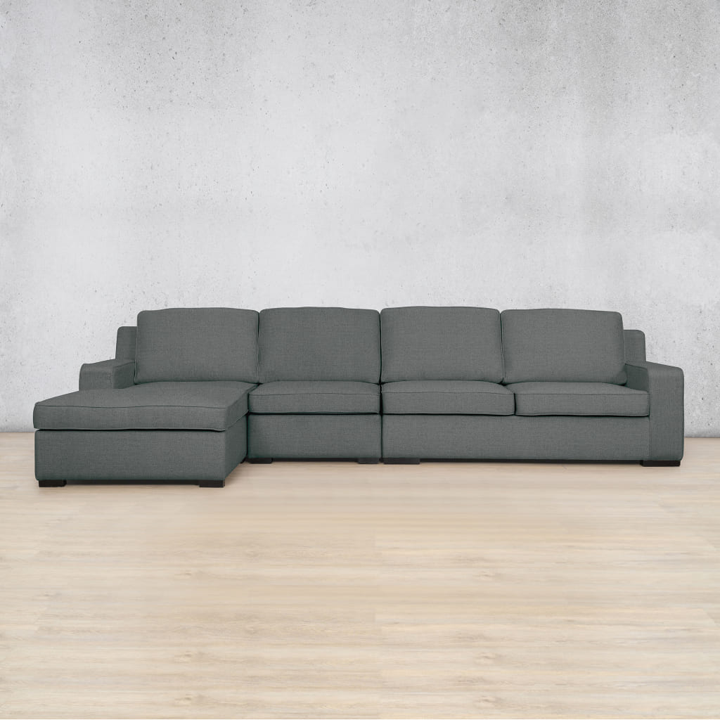 Rome Fabric Sofa Chaise Modular Sectional - LHF Fabric Corner Suite Leather Gallery Silver Charm