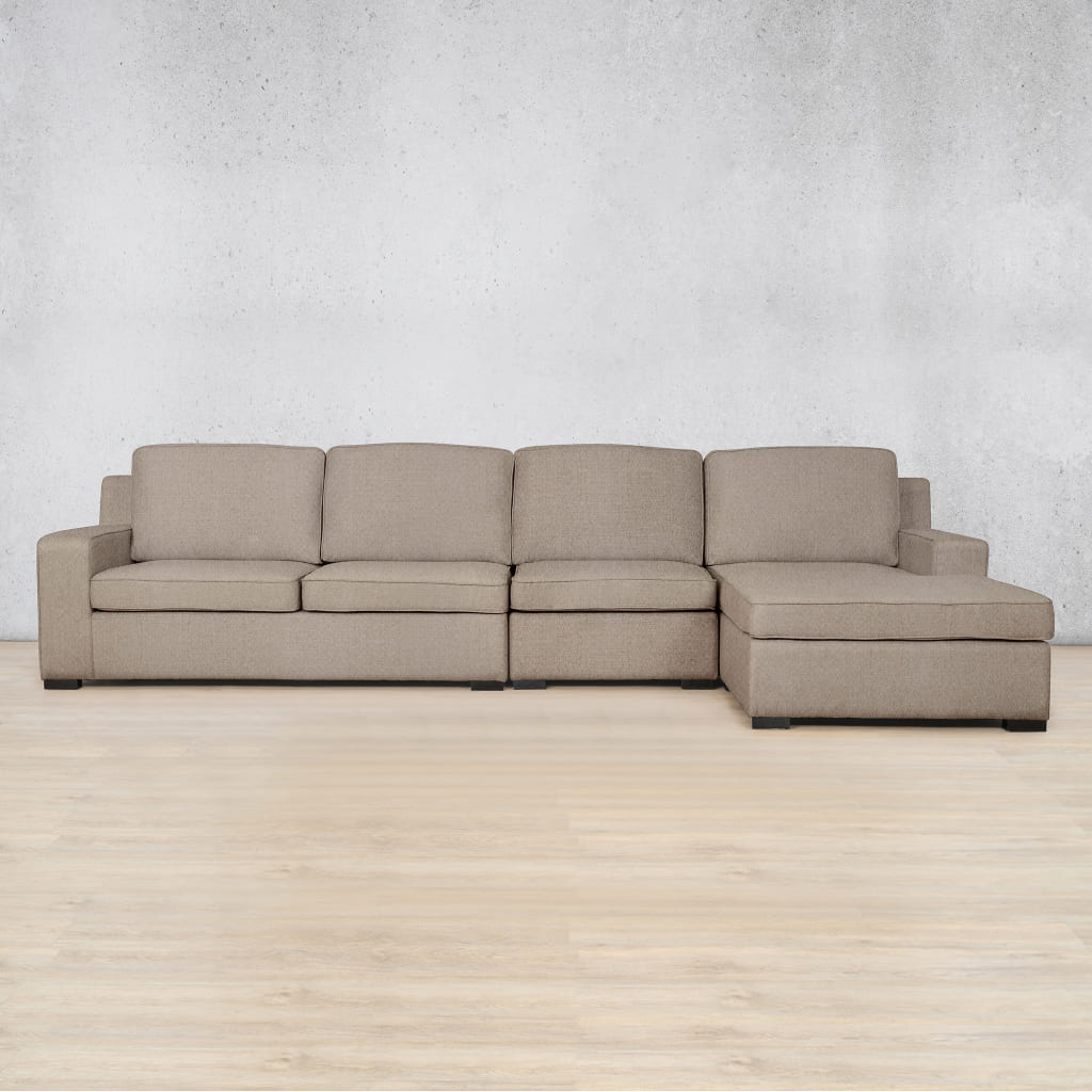 Rome Fabric Sofa Chaise Modular Sectional - RHF Fabric Corner Suite Leather Gallery - Kenya Sand