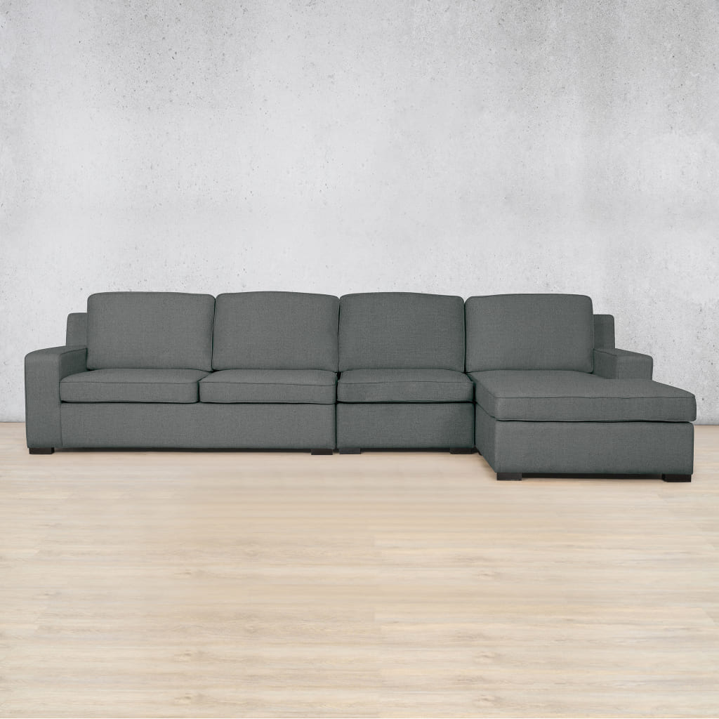 Rome Fabric Sofa Chaise Modular Sectional - RHF Fabric Corner Suite Leather Gallery -Silver Charm