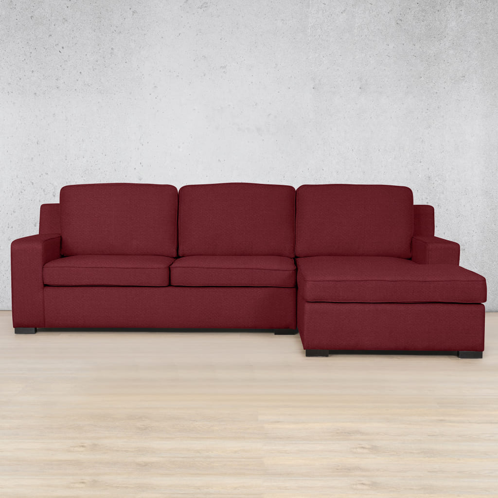Rome Fabric Sofa Chaise Sectional - RHF Fabric Corner Suite Leather Gallery Deep Cherry