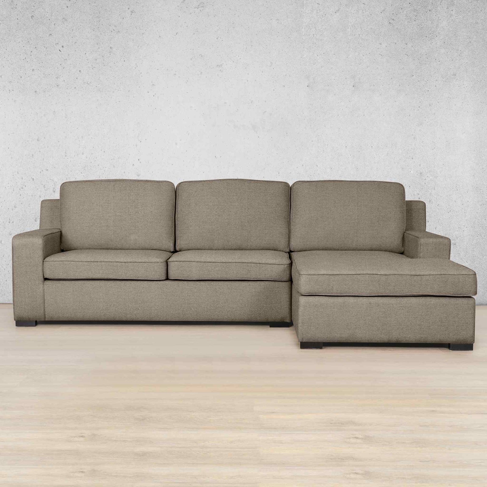Rome Fabric Sofa Chaise Sectional - RHF Fabric Corner Suite Leather Gallery Ivory Sand