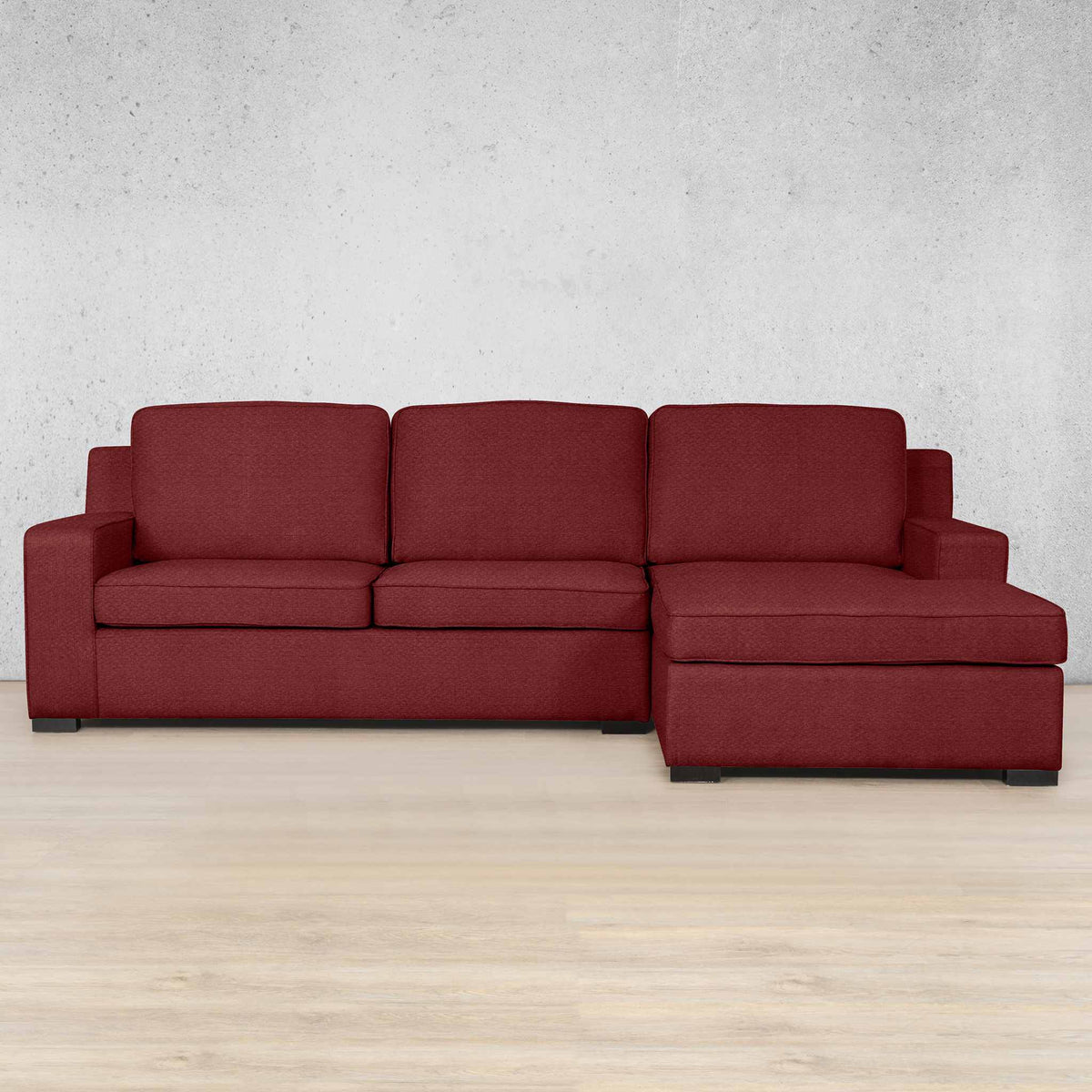 Rome Fabric Sofa Chaise Sectional - RHF Fabric Corner Suite Leather Gallery Kenya Red