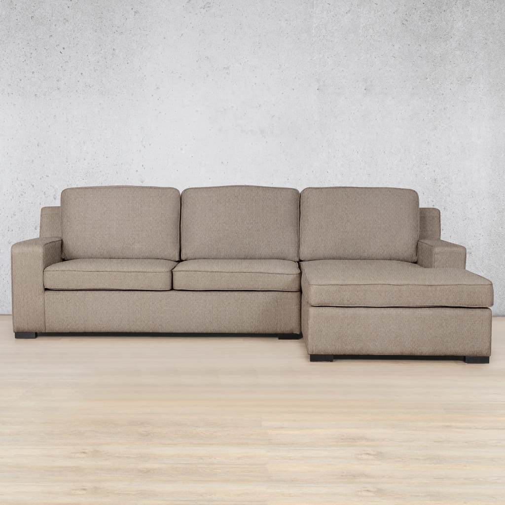 Rome Fabric Sofa Chaise Sectional - RHF Fabric Corner Suite Leather Gallery Kenya Sand