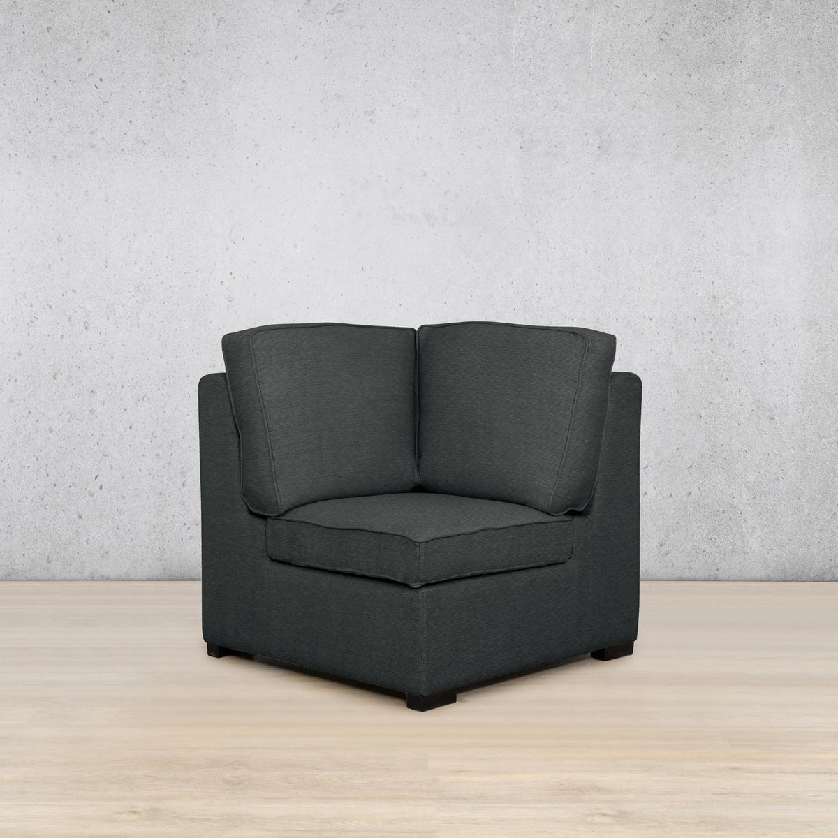Rome Fabric Corner Fabric Sofa Leather Gallery | Kenya Charcoal