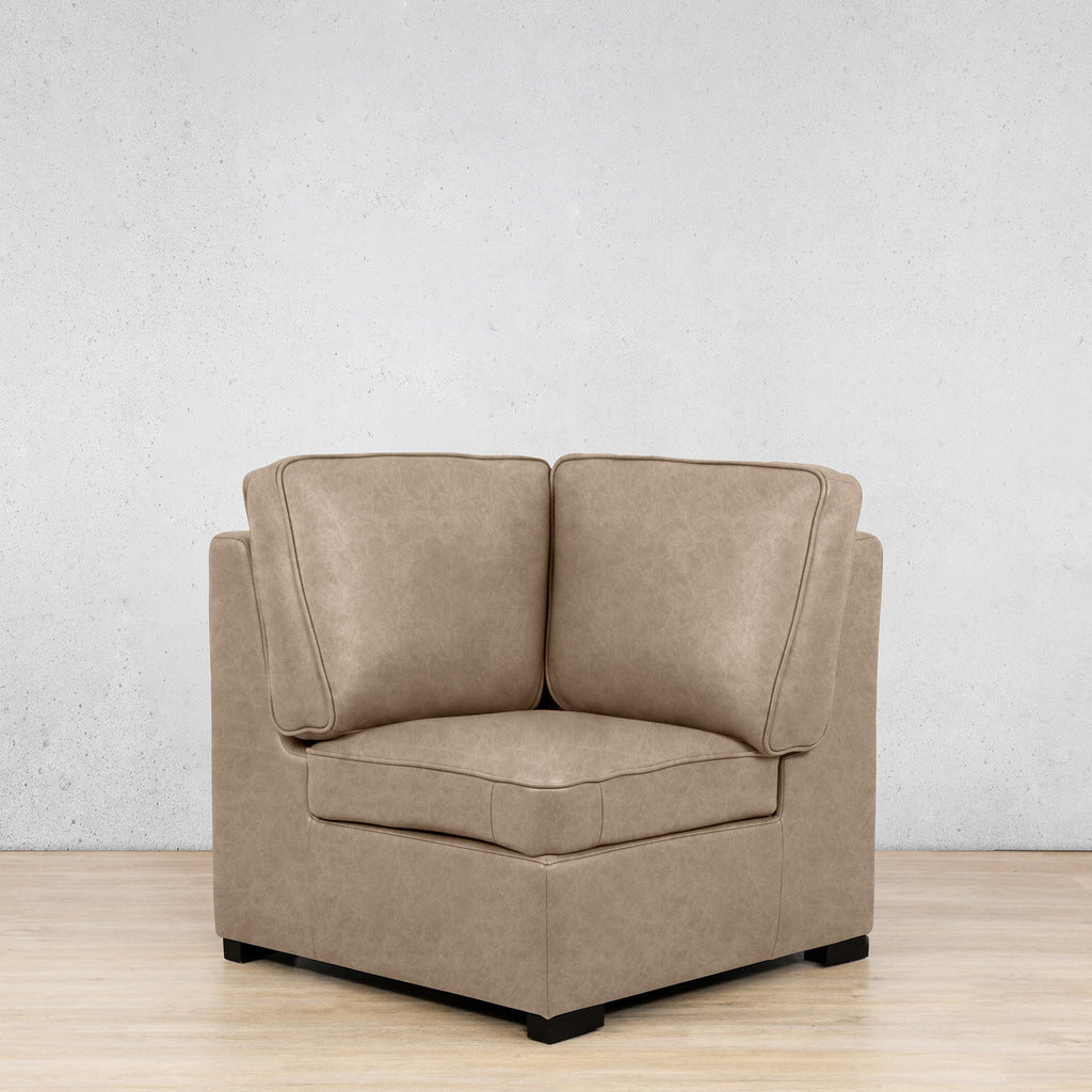 Rome Leather Corner Module - Almond - Leather Corner Couches