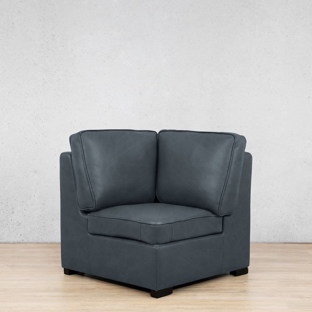 Rome Leather Corner Module - Bedlam Blue Night - Leather Corner Couches