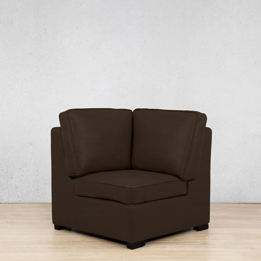 Rome Leather Corner Module - Czar Chocolate - Leather Corner Couches
