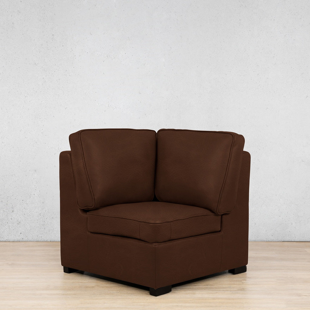 Rome Leather Corner Module - Royal Cognac - Leather Corner Couches