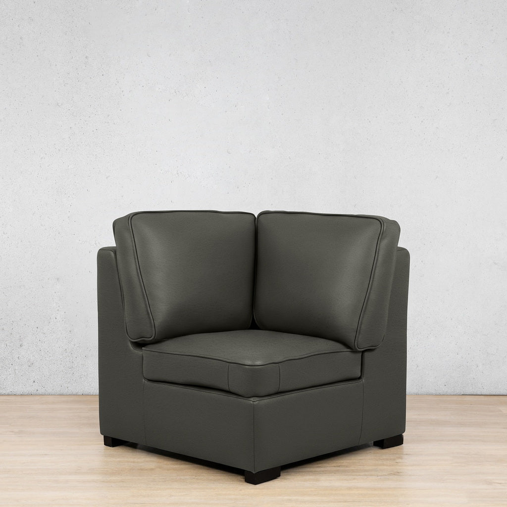 Rome Leather Corner Module - Czar Anthracite - Leather Corner Couches