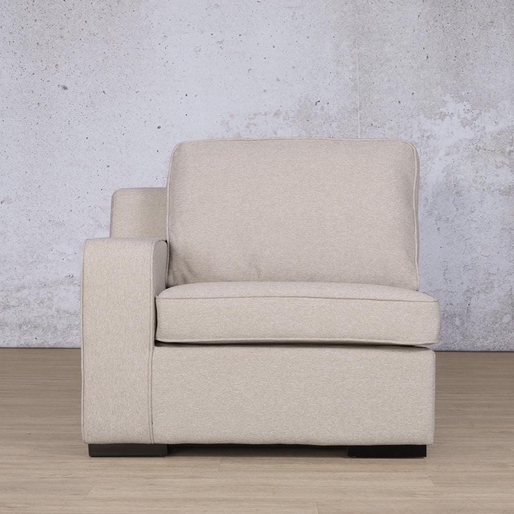 Rome Fabric 1 Seater LHF Fabric Sofa Leather Gallery Kenya Beige 
