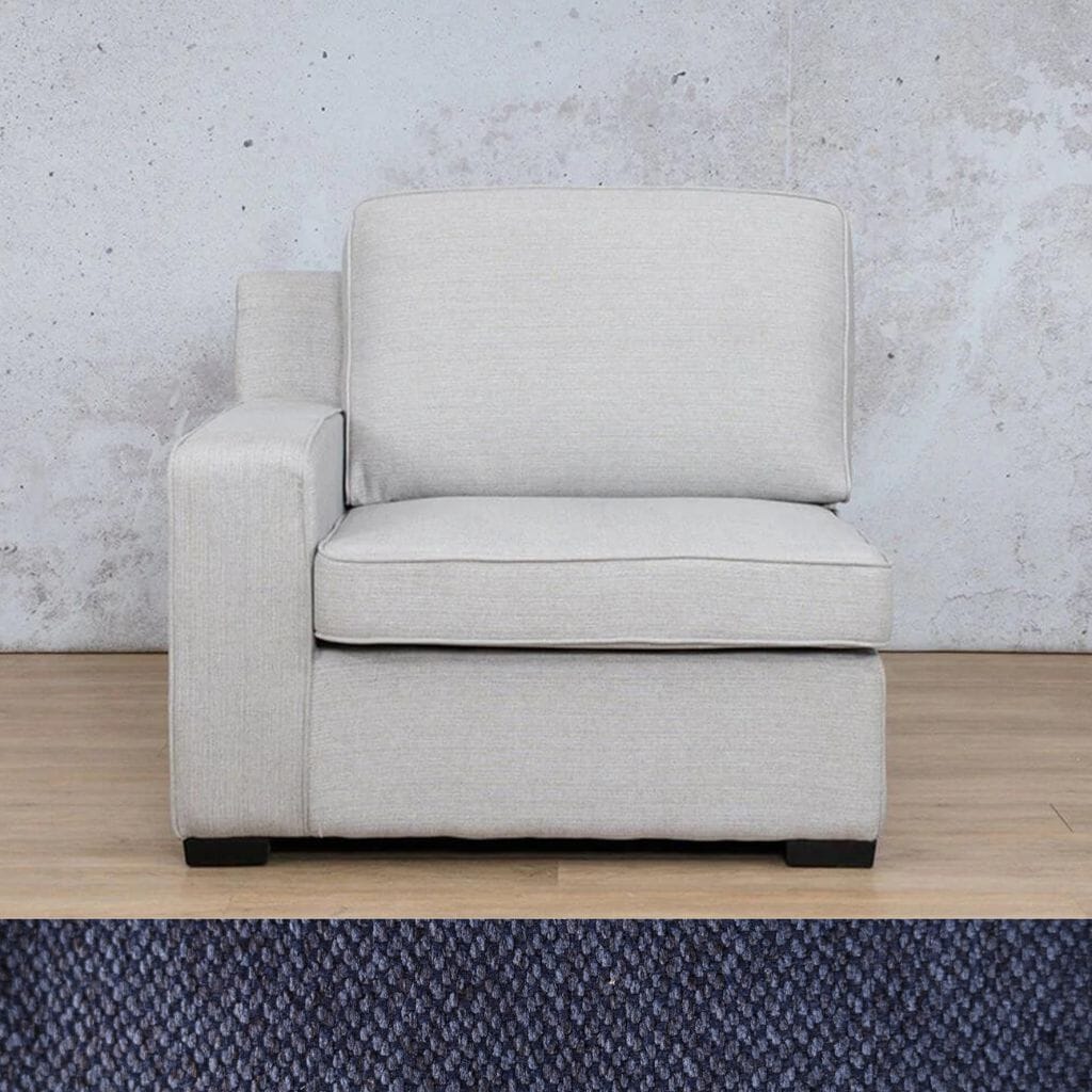 Rome Fabric 1 Seater LHF Fabric Sofa Leather Gallery Kenya Navy Blue 