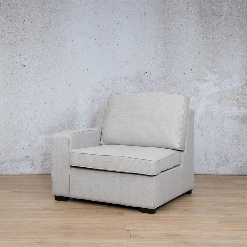 Rome  Fabric 1 Seater | Right Arm Fabric Couch | Leather Gallery Furniture | Single Seater Couch | Living Room Furniture