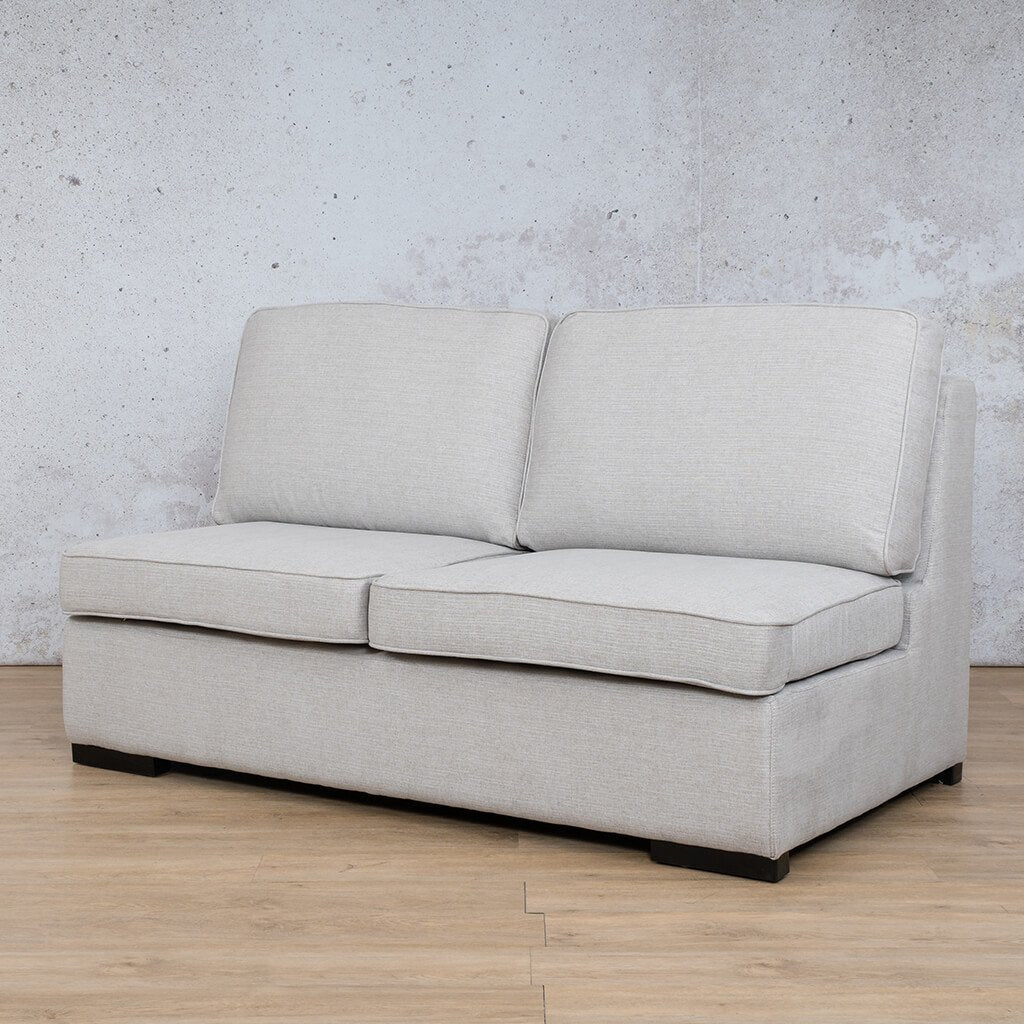Rome Fabric Armless 2 Seater Fabric Sofa Leather Gallery
