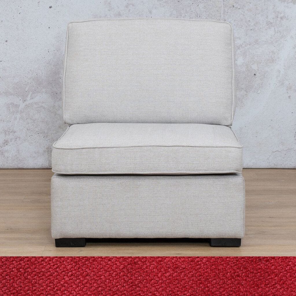 Rome Fabric Armless Chair Fabric Sofa Leather Gallery Kenya Red 