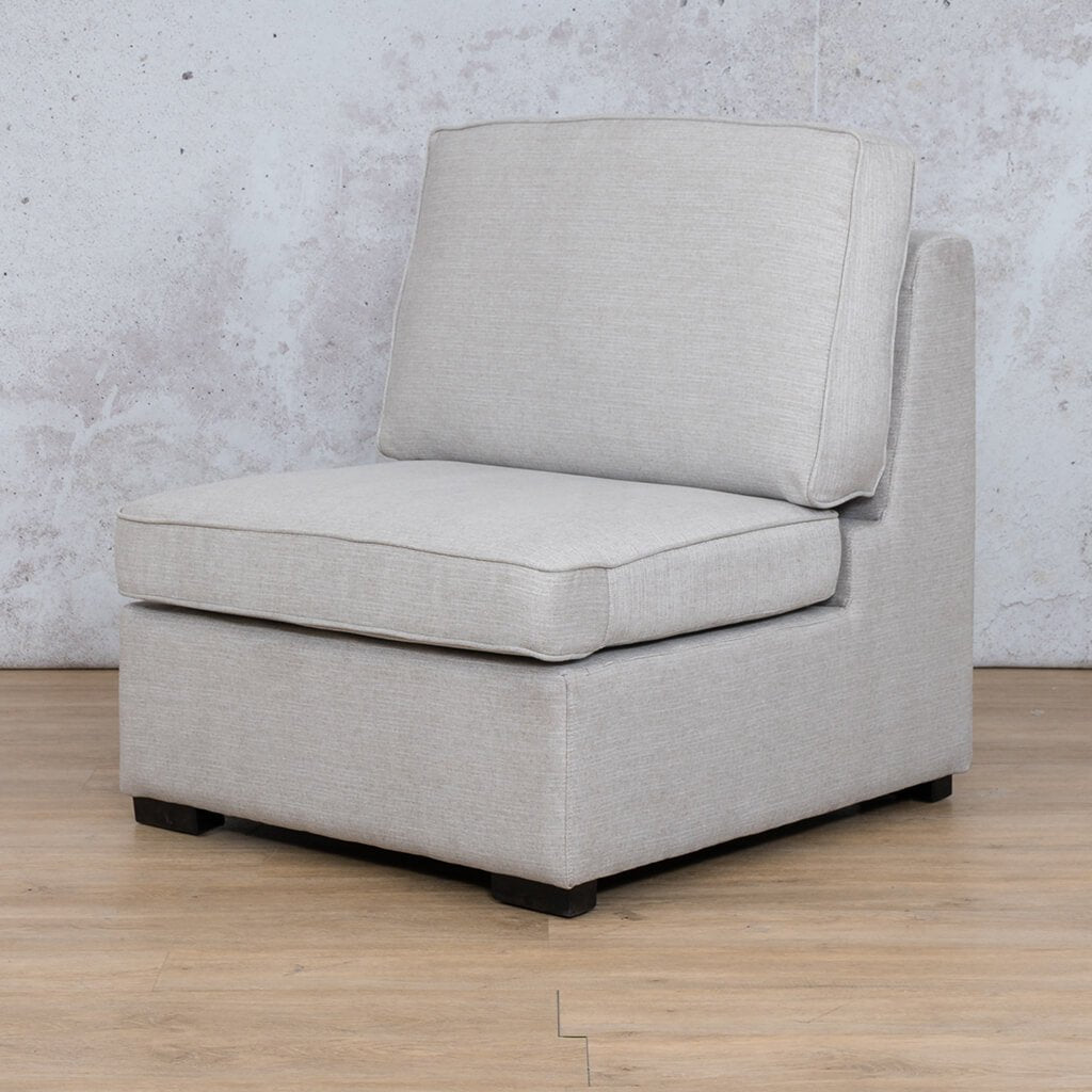Rome Fabric Armless Chair Fabric Sofa Leather Gallery Oyster