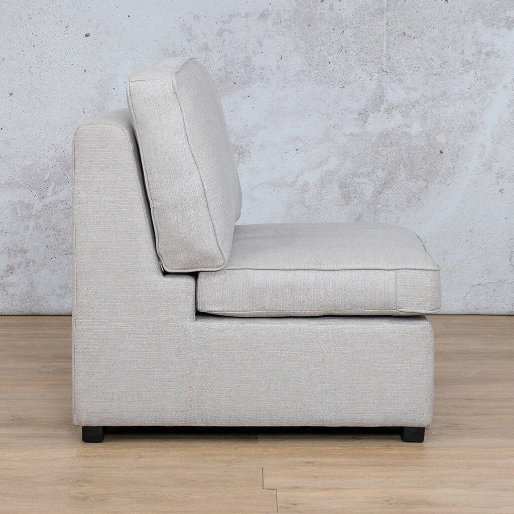 Rome Fabric Armless Chair Fabric Sofa Leather Gallery Oyster
