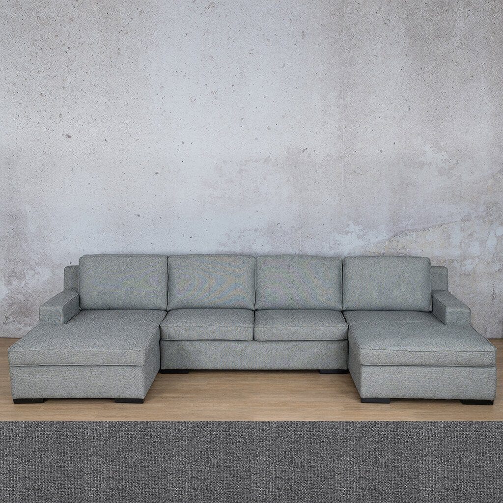 Rome Fabric Sofa U-Chaise Sectional Fabric Corner Suite Leather Gallery