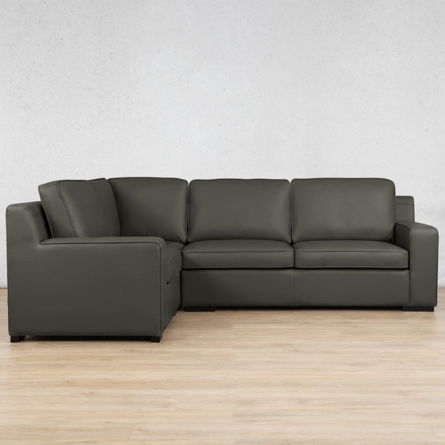 Rome 4 Seater L-Shape Sofa - LHF Leather Sofa Leather Gallery Czar Anthracite