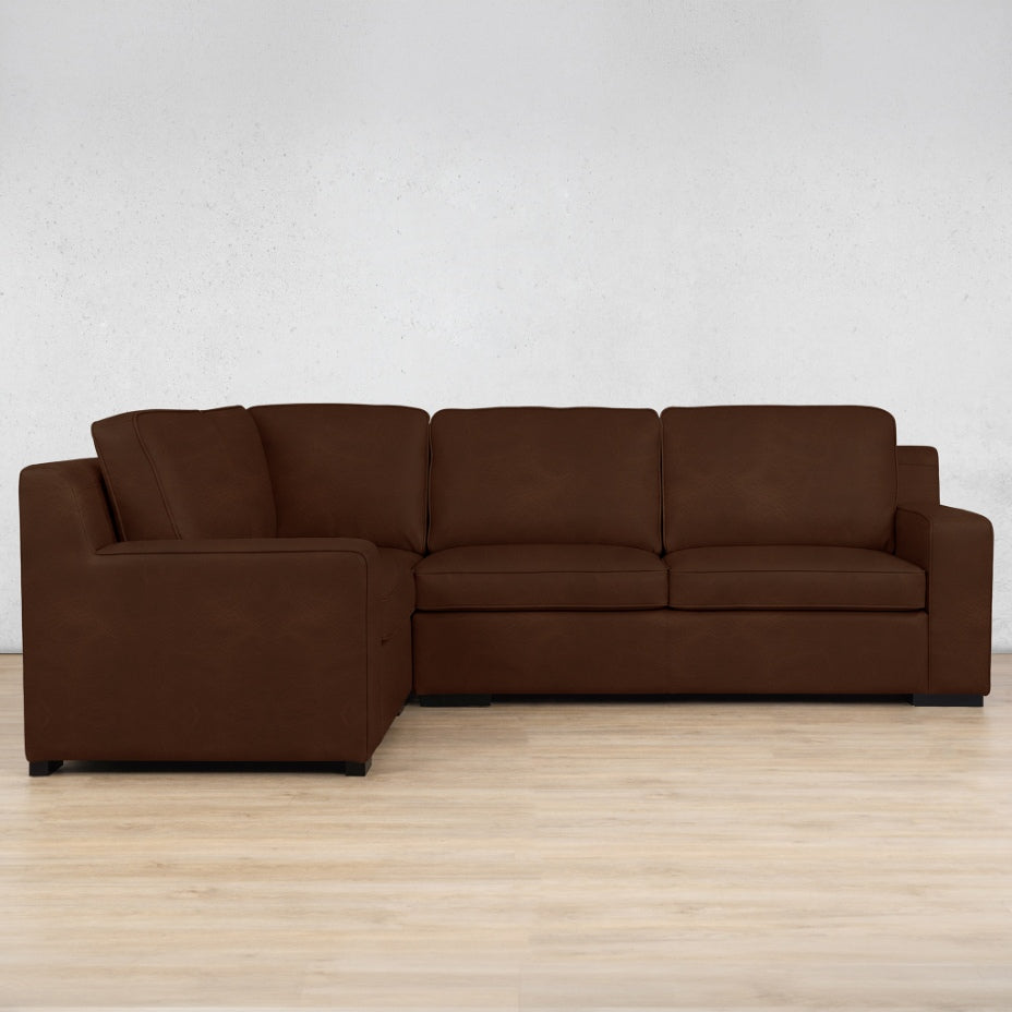 Rome 4 Seater L-Shape Sofa - LHF Leather Sofa Leather Gallery Royal Cognac