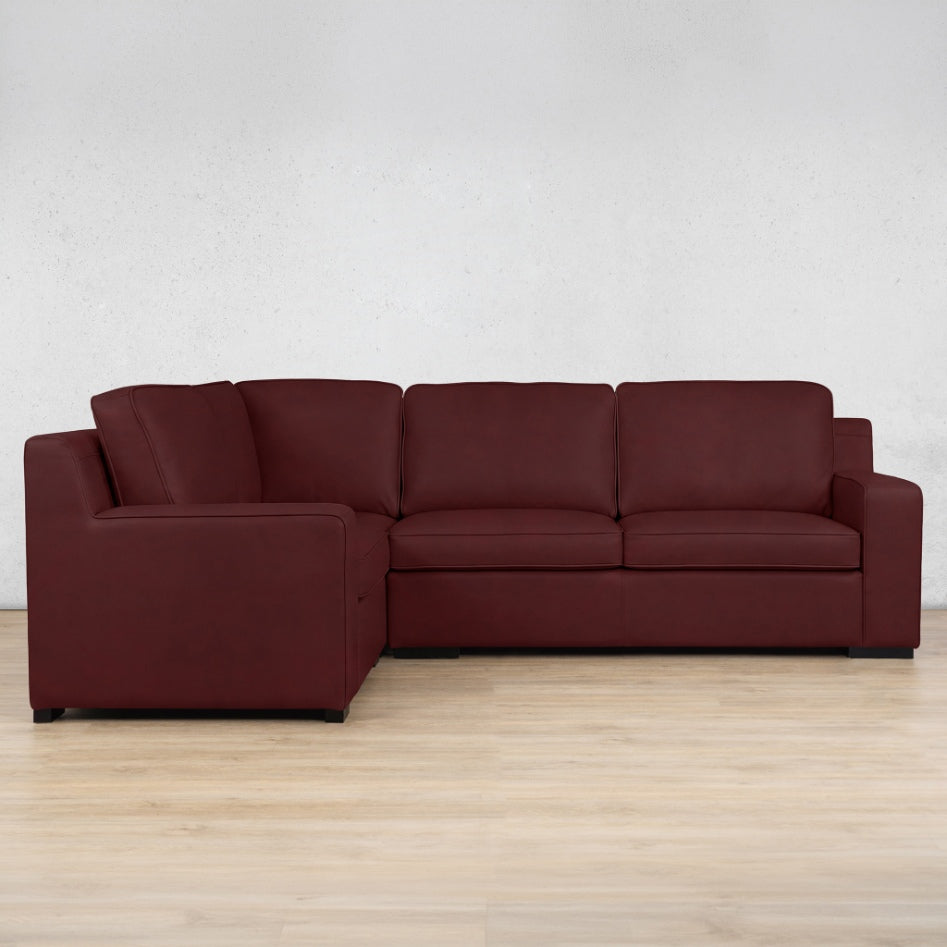 Rome 4 Seater L-Shape Sofa - LHF Leather Sofa Leather Gallery Royal Ruby