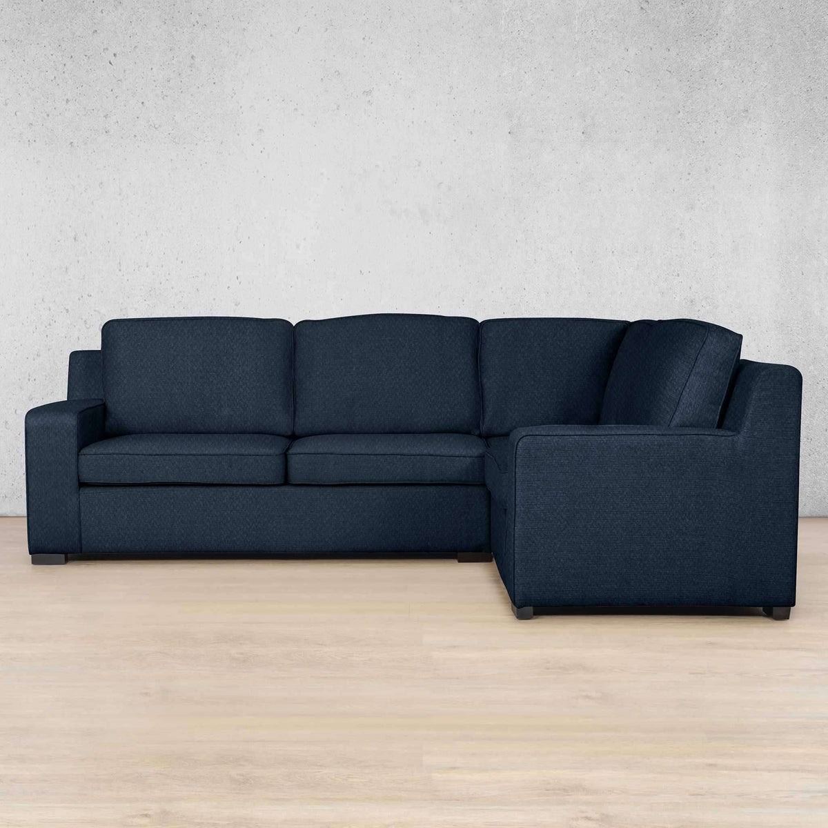 Rome L sec 4 Seater RHF Fabric Couch | Kenya Navy Blue | Leather Gallery