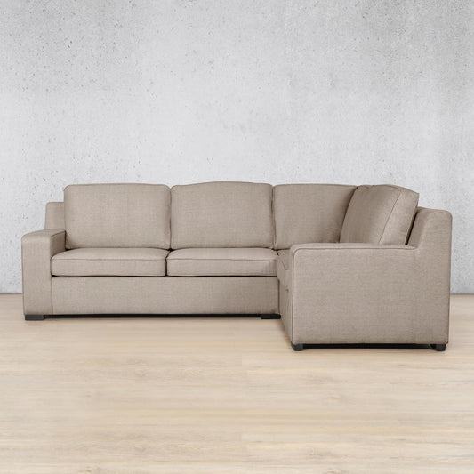 Rome Fabric L-Sectional 4 Seater - RHF Fabric Corner Suite Leather Gallery Kenya Sand