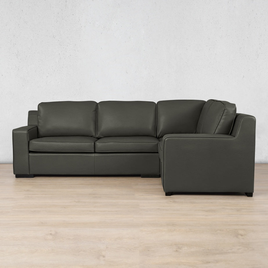 Rome 4 Seater L-Shape Sofa - RHF Leather Sofa Leather Gallery Czar Anthracite