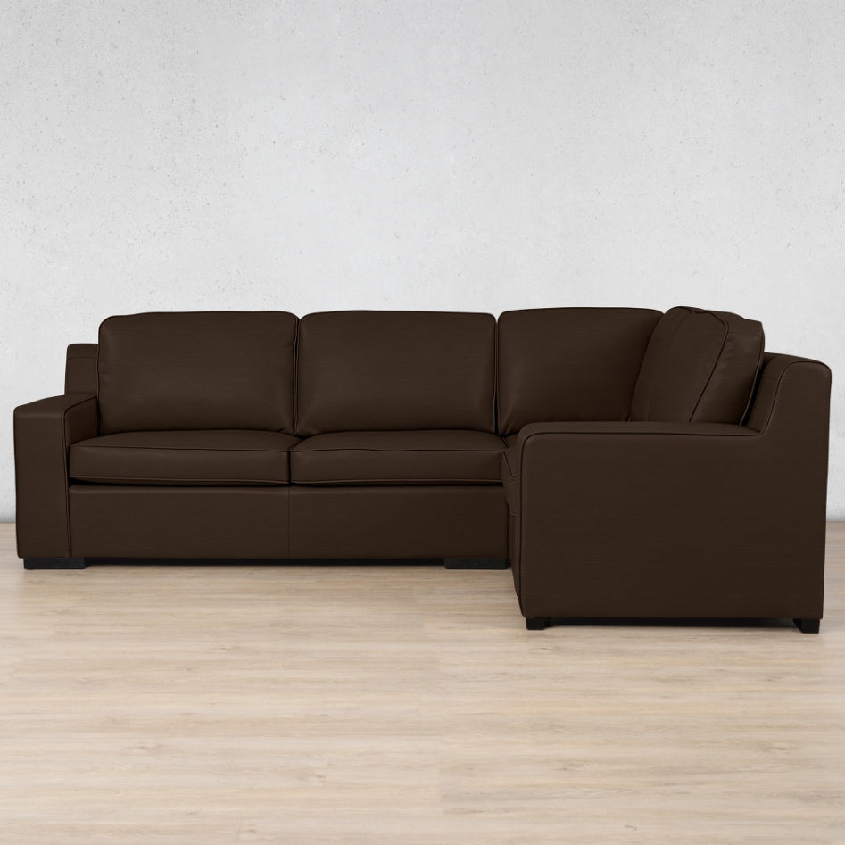 Rome 4 Seater L-Shape Sofa - RHF Leather Sofa Leather Gallery Czar Chocolate