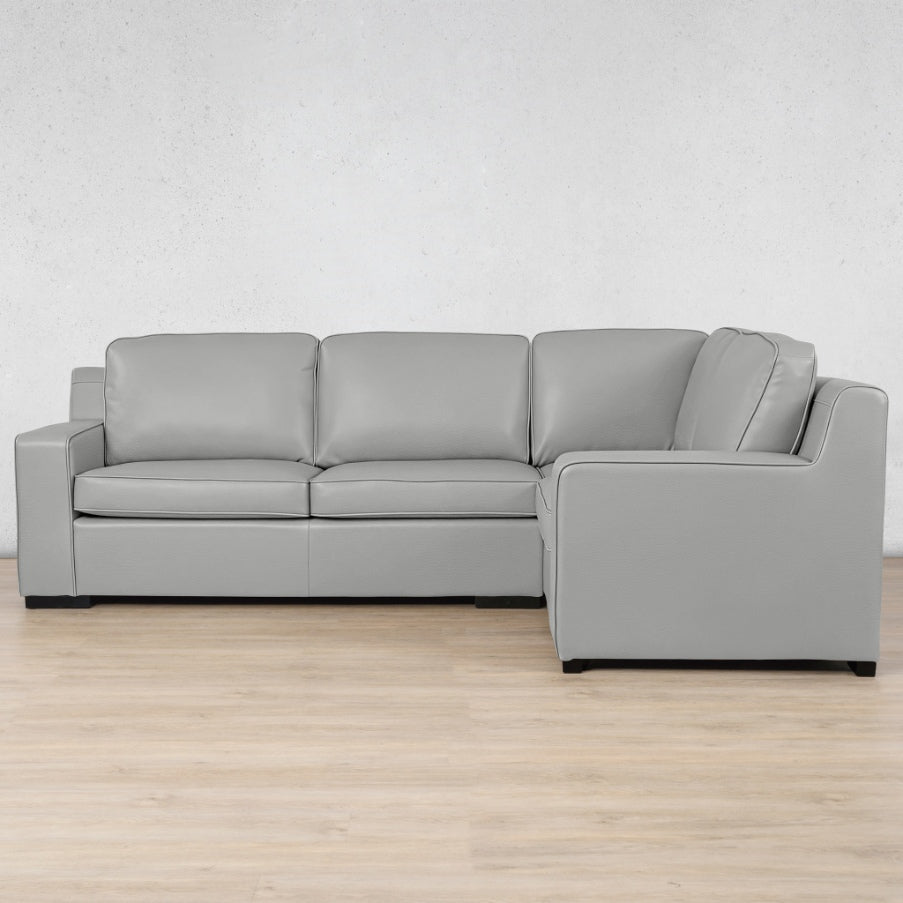 Rome 4 Seater L-Shape Sofa - RHF Leather Sofa Leather Gallery Manatee Grey