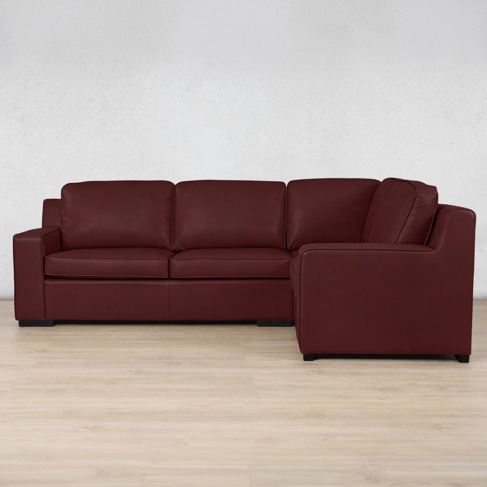 Rome 4 Seater L-Shape Sofa - RHF Leather Sofa Leather Gallery Royal Ruby