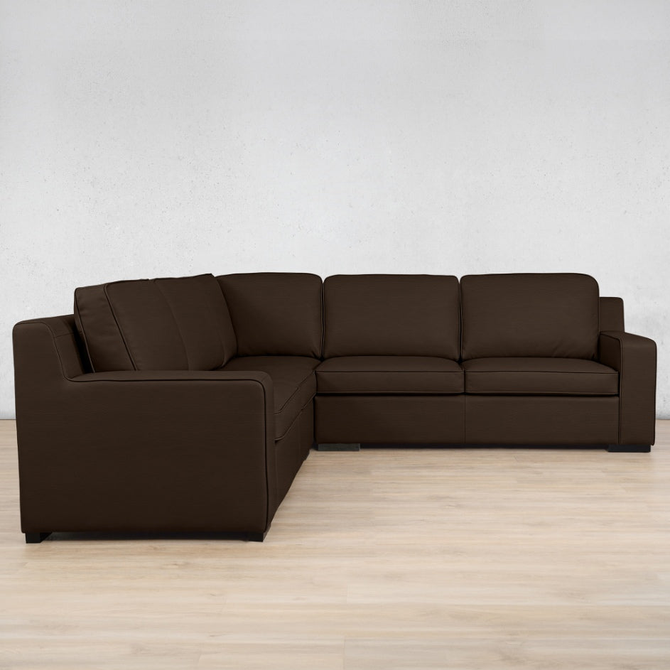 Rome Leather L-Sectional 5 Seater Leather Sectional Leather Gallery Czar Chocolate