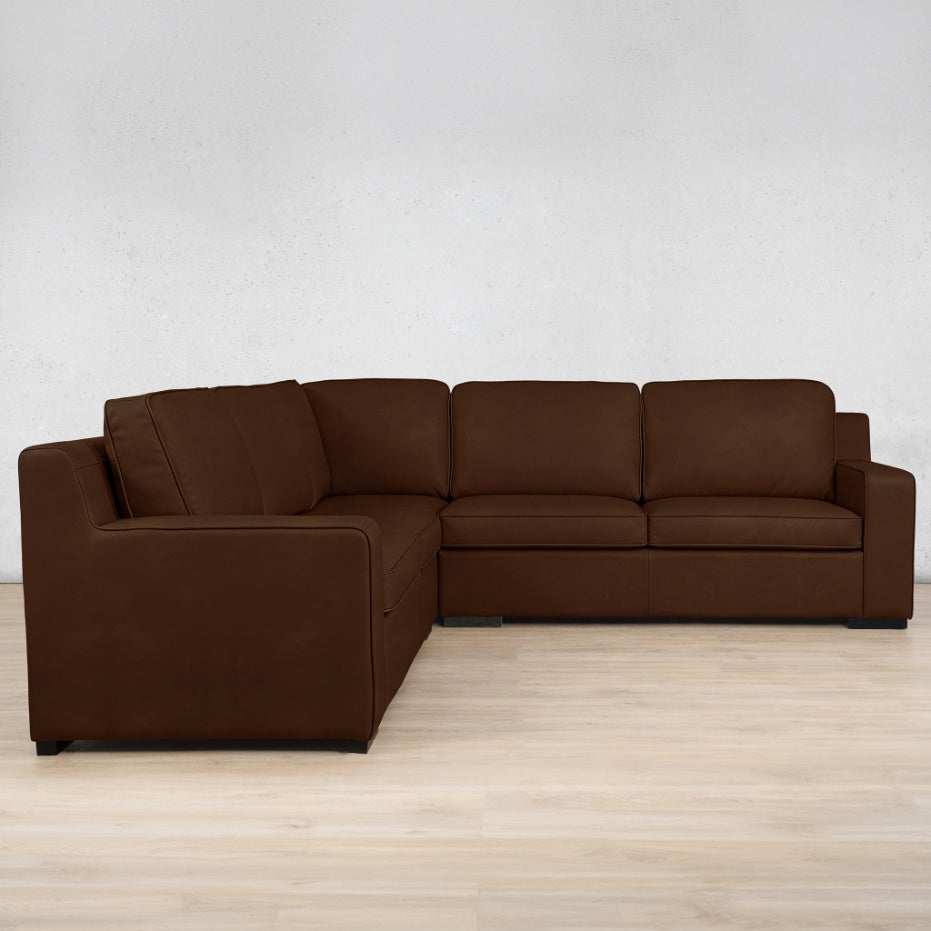 Rome Leather L-Sectional 5 Seater Leather Sectional Leather Gallery Royal Cognac