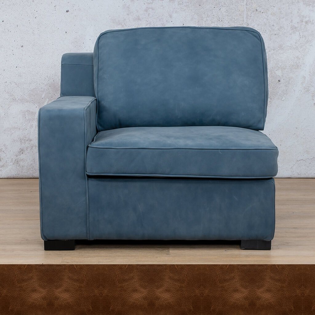 Rome 1 Seater Leather 1 Arm Couch - LHF - Leather Armchair