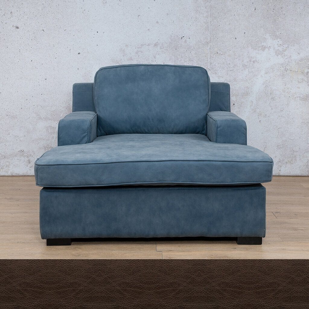 Rome Leather 2 Arm Chaise - Leather Armchair