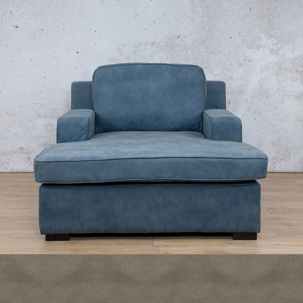 Rome Leather 2 Arm Chaise Leather Sofa Leather Gallery Flux Grey Full Foam 