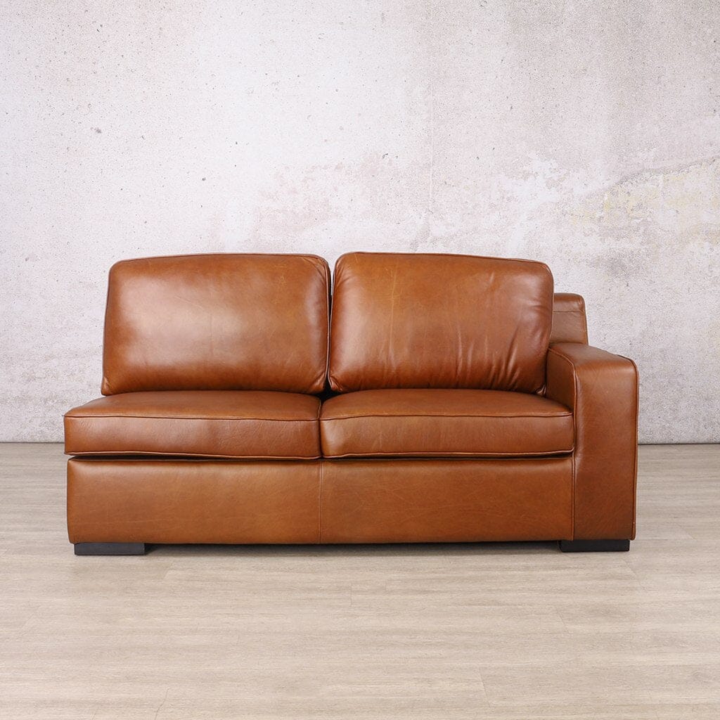 Rome Leather 2 Seater RHF Leather Sofa Leather Gallery Czar Pecan