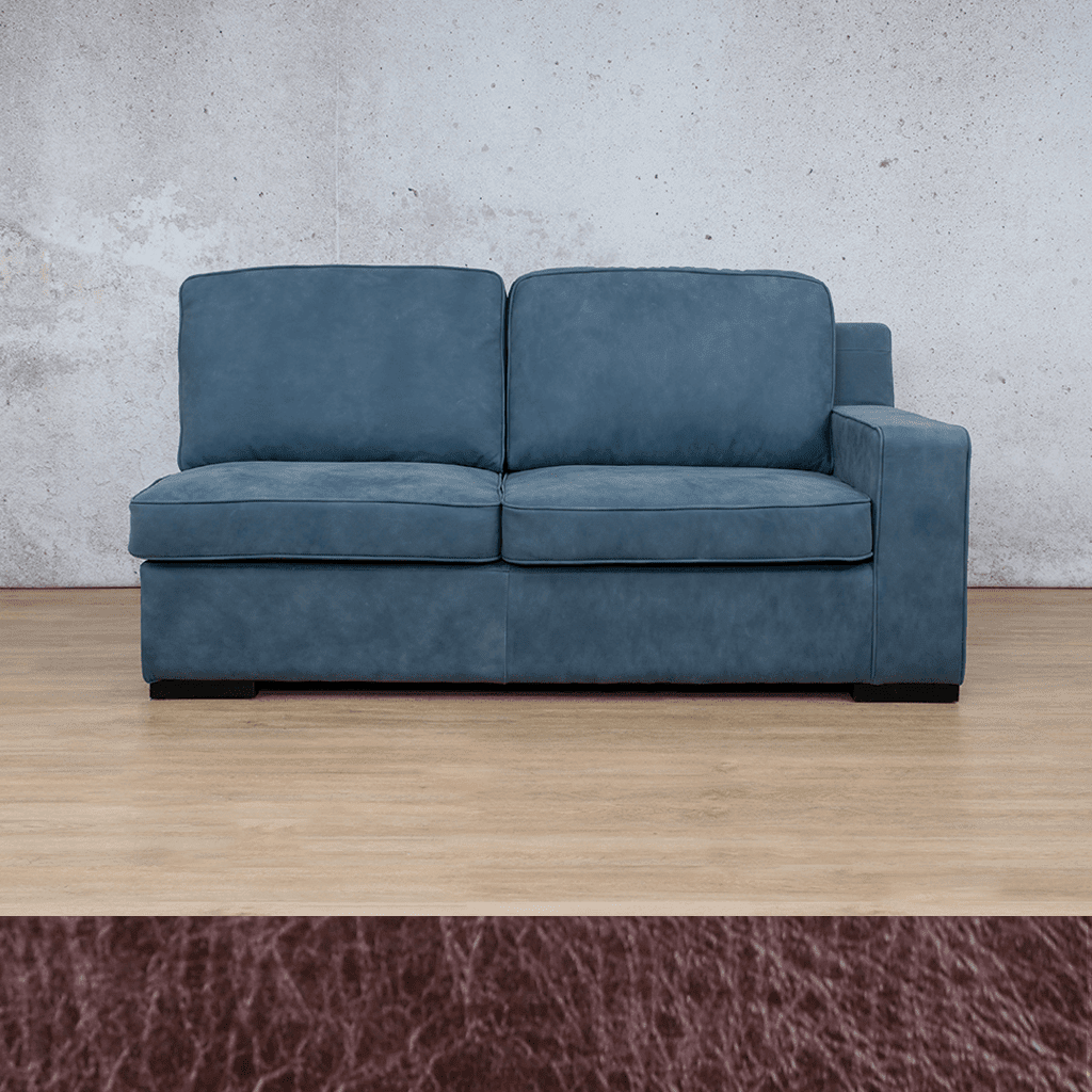 Rome Leather 2 Seater RHF Leather Sofa Leather Gallery Royal Coffee Full Foam 