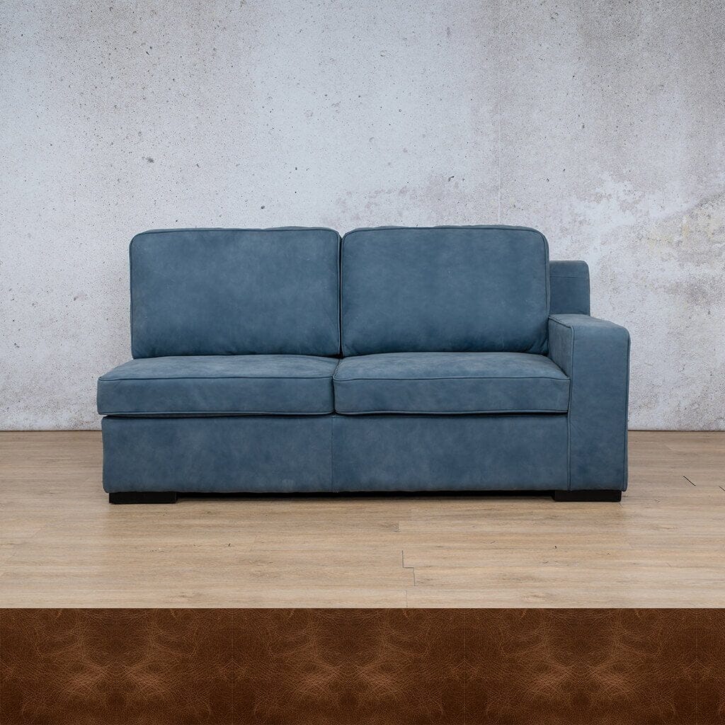 Rome Leather 2 Seater RHF Leather Sofa Leather Gallery Royal Cognac Full Foam 