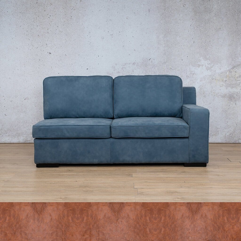 Rome Leather 2 Seater RHF Leather Sofa Leather Gallery Royal Saddle Full Foam 