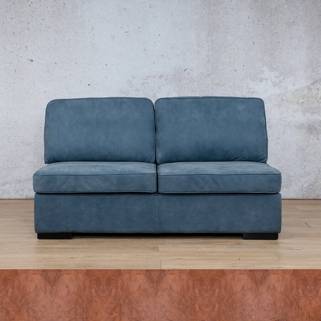 Rome Leather Armless - 2 Seater Leather Sofa Leather Gallery Royal Saddle Full Foam 