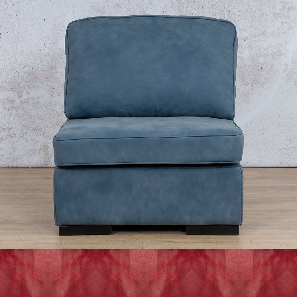 Arizona Leather Armless Chair Leather Gallery Royal Ruby WAREHOUSE COLLECTION - PINETOWN OR NORTHRIDING Full Foam