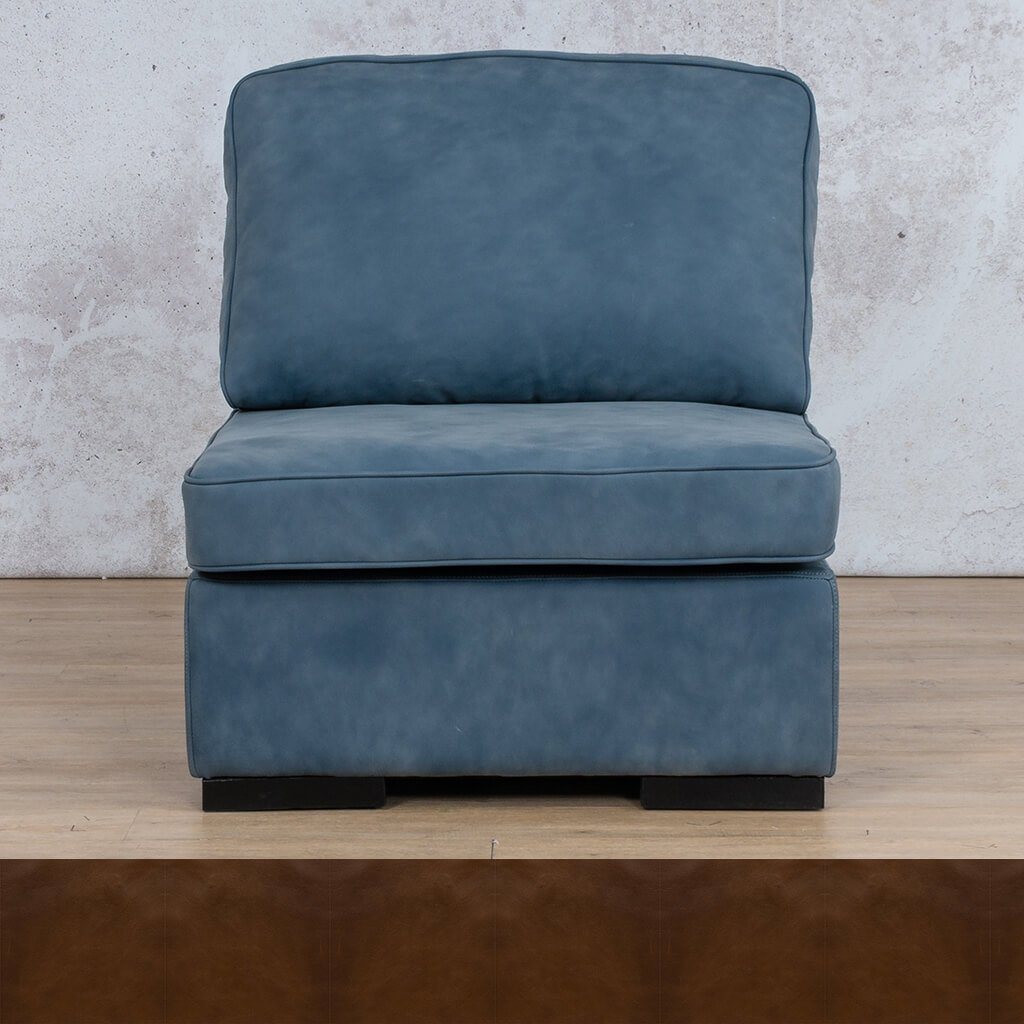 Arizona Leather Armless Chair Leather Gallery Czar Pecan WAREHOUSE COLLECTION - PINETOWN OR NORTHRIDING Feathers & Foam